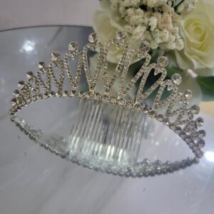 Royal Crystal Mini Bridal Tiara with Comb